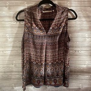 🐝 Violet & Claire Burgundy Boho Print Tank